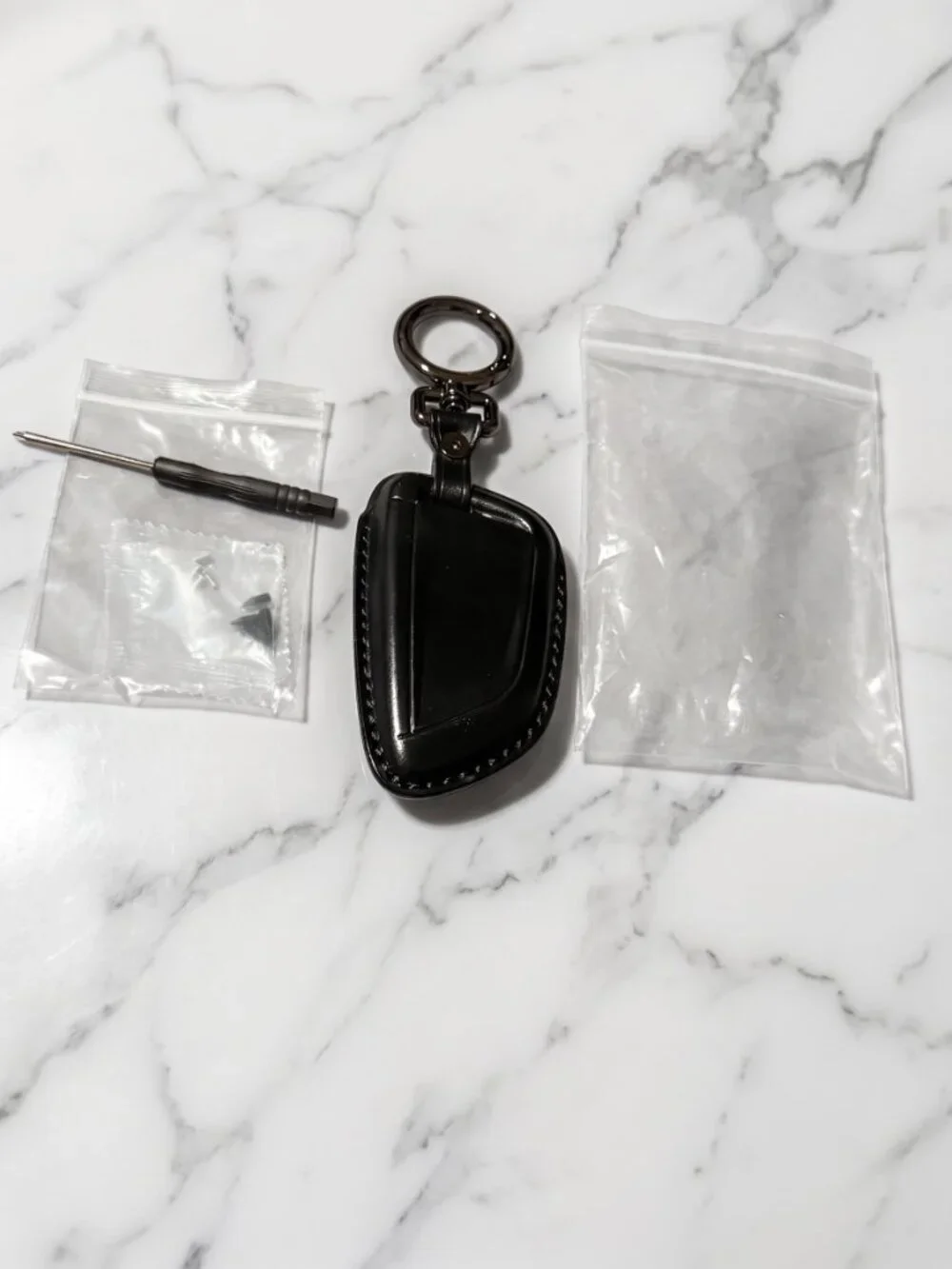 BMW Key Fob Keychain Leather Cover Case Fits 2017-2023 5 Series 540i 7 Series X3